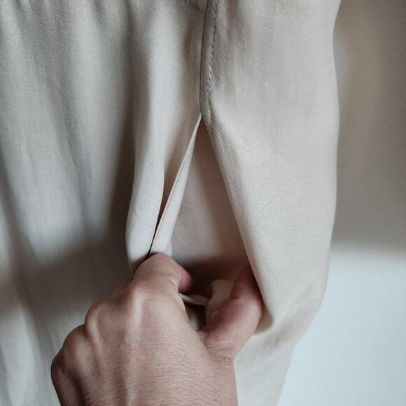 *NWT* Massimo Dutti Sand Polo Collar Dress - Sz M - Picture 5 of 13